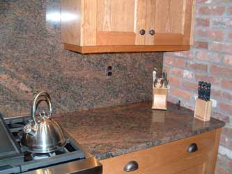 Installed granite light switch cover plates