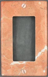 Polished Rojo Alicante marble switch plate