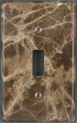 Emperador Dark marble switch plate